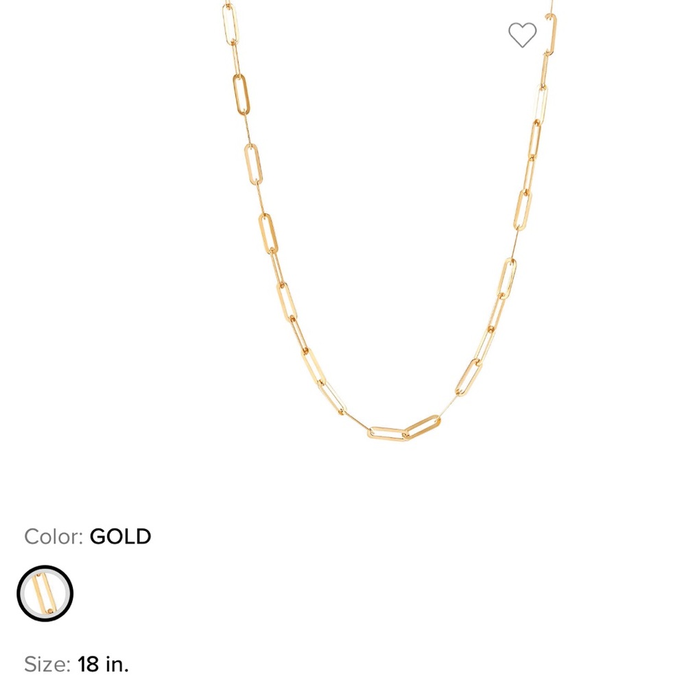 18in Paperclip Chain in 10K Yellow Gold
